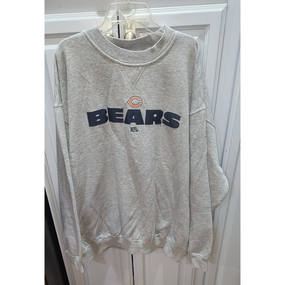 NFL Chicago Bears Sweatshirt Mens XL Gray Embroidered Crewneck VF Imagewear